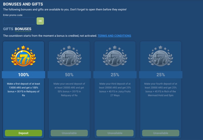 1xBet welcome bonus tiers showing wagering requirements and bonus structure